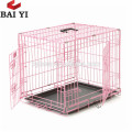 Caja plegable para perro de metal de doble puerta Jaula para mascota de gato de 24&#39;&#39;x18 &quot;